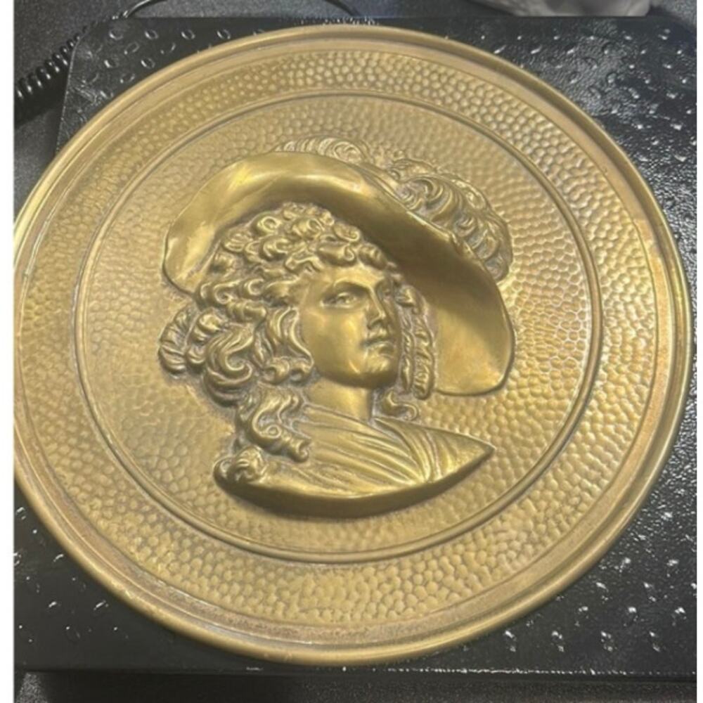 146. 1940’s Lombard C&A Woman Brass-Like Hanging